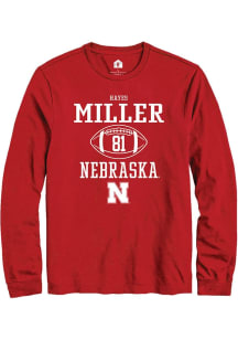 Hayes Miller Rally Mens Red Nebraska Cornhuskers NIL Sport Icon Tee