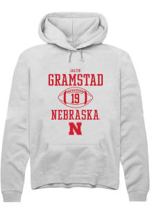Jalyn Gramstad Rally Mens White Nebraska Cornhuskers NIL Sport Icon Hooded Sweatshirt
