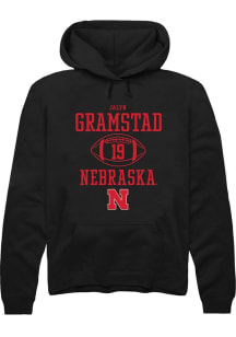 Jalyn Gramstad Rally Mens Black Nebraska Cornhuskers NIL Sport Icon Hooded Sweatshirt