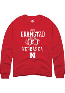Jalyn Gramstad Rally Mens Red Nebraska Cornhuskers NIL Sport Icon Crew Sweatshirt