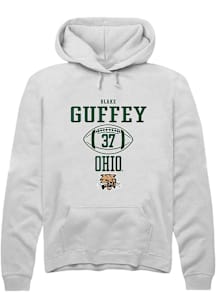 Blake Guffey  Rally Ohio Bobcats Mens White NIL Sport Icon Long Sleeve Hoodie