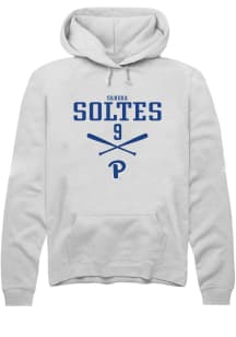 Sandra Soltes  Rally Pitt Panthers Mens White NIL Sport Icon Long Sleeve Hoodie