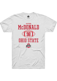 Kayden McDonald White Ohio State Buckeyes NIL Sport Icon Short Sleeve T Shirt