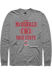 Kayden McDonald Rally Mens Graphite Ohio State Buckeyes NIL Sport Icon Tee