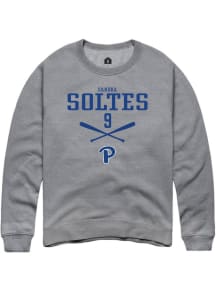 Sandra Soltes Rally Mens Graphite Pitt Panthers NIL Sport Icon Crew Sweatshirt