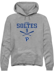 Sandra Soltes  Rally Pitt Panthers Mens Grey NIL Sport Icon Long Sleeve Hoodie