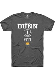 Damian Dunn Dark Grey Pitt Panthers NIL Sport Icon Short Sleeve T Shirt