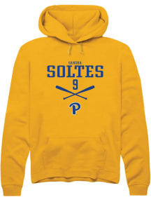 Sandra Soltes  Rally Pitt Panthers Mens Gold NIL Sport Icon Long Sleeve Hoodie