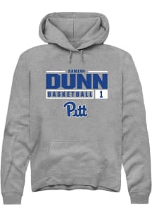 Damian Dunn Rally Mens Graphite Pitt Panthers NIL Stacked Box Hooded Sweatshirt