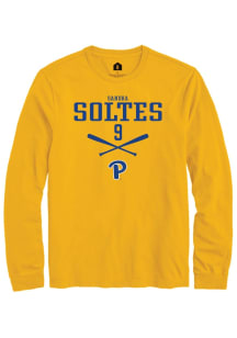 Sandra Soltes Rally Mens Gold Pitt Panthers NIL Sport Icon Tee