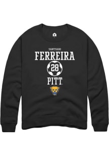 Santiago Ferreira Rally Mens Black Pitt Panthers NIL Sport Icon Crew Sweatshirt