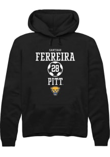 Santiago Ferreira Rally Mens Black Pitt Panthers NIL Sport Icon Hooded Sweatshirt