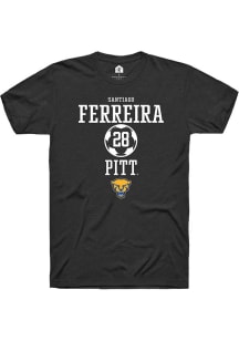 Santiago Ferreira Black Pitt Panthers NIL Sport Icon Short Sleeve T Shirt