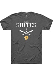 Sandra Soltes  Pitt Panthers Dark Grey Rally NIL Sport Icon Short Sleeve T Shirt