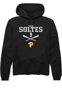 Sandra Soltes  Rally Pitt Panthers Mens Black NIL Sport Icon Long Sleeve Hoodie