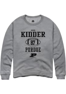 Adam Kidder Rally Mens Graphite Purdue Boilermakers NIL Sport Icon Crew Sweatshirt