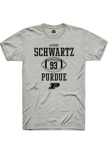 Albert Schwartz Ash Purdue Boilermakers NIL Sport Icon Short Sleeve T Shirt