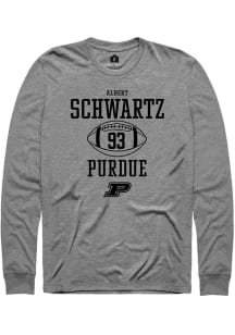 Albert Schwartz Rally Mens Graphite Purdue Boilermakers NIL Sport Icon Tee