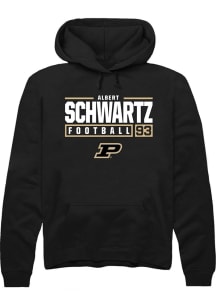 Albert Schwartz Rally Mens  Purdue Boilermakers NIL Stacked Box Hooded Sweatshirt