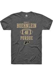 Bennett Boehnlein Dark Grey Purdue Boilermakers NIL Sport Icon Short Sleeve T Shirt