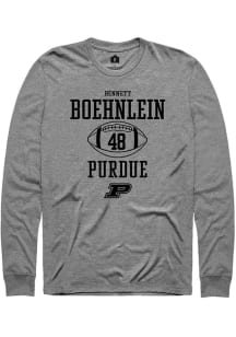 Bennett Boehnlein Rally Mens Graphite Purdue Boilermakers NIL Sport Icon Tee