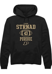 Claude Strnad Rally Mens Black Purdue Boilermakers NIL Sport Icon Hooded Sweatshirt