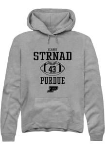 Claude Strnad Rally Mens Graphite Purdue Boilermakers NIL Sport Icon Hooded Sweatshirt