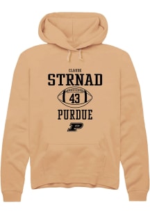 Claude Strnad Rally Mens Gold Purdue Boilermakers NIL Sport Icon Hooded Sweatshirt