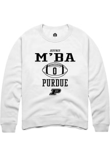 Mens Purdue Boilermakers White Rally NIL Sport Icon Crew Sweatshirt