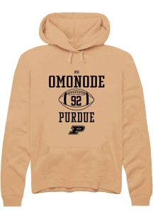 Mo Omonode Rally Mens Gold Purdue Boilermakers NIL Sport Icon Hooded Sweatshirt