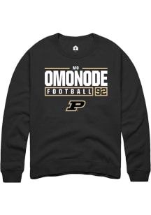 Mo Omonode Rally Mens  Purdue Boilermakers NIL Stacked Box Crew Sweatshirt