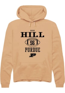 Reese Hill Rally Mens Gold Purdue Boilermakers NIL Sport Icon Hooded Sweatshirt