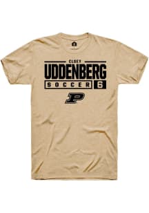 Cloey Uddenberg Gold Purdue Boilermakers NIL Stacked Box Short Sleeve T Shirt