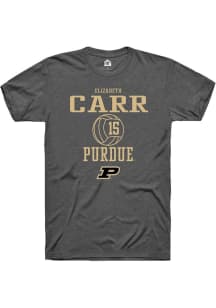 Elizabeth Carr Dark Grey Purdue Boilermakers NIL Sport Icon Short Sleeve T Shirt