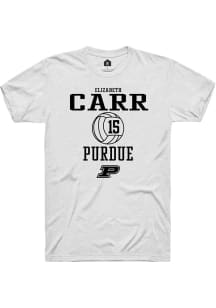 Elizabeth Carr White Purdue Boilermakers NIL Sport Icon Short Sleeve T Shirt