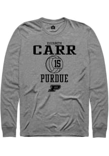 Elizabeth Carr Rally Mens Graphite Purdue Boilermakers NIL Sport Icon Tee