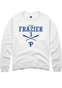 Shelby Frazier Rally Mens White Pitt Panthers NIL Sport Icon Crew Sweatshirt