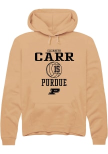 Elizabeth Carr Rally Mens Gold Purdue Boilermakers NIL Sport Icon Hooded Sweatshirt