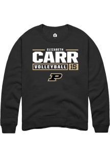 Elizabeth Carr Rally Mens  Purdue Boilermakers NIL Stacked Box Crew Sweatshirt