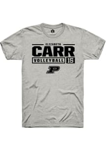 Elizabeth Carr Ash Purdue Boilermakers NIL Stacked Box Short Sleeve T Shirt