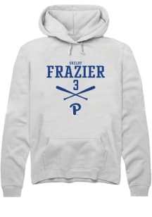 Shelby Frazier Rally Mens White Pitt Panthers NIL Sport Icon Hooded Sweatshirt