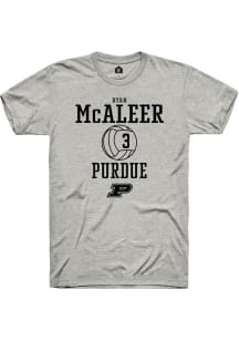 Ryan McAleer Ash Purdue Boilermakers NIL Sport Icon Short Sleeve T Shirt