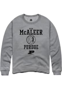 Ryan McAleer Rally Mens Graphite Purdue Boilermakers NIL Sport Icon Crew Sweatshirt