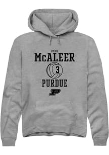 Ryan McAleer Rally Mens Graphite Purdue Boilermakers NIL Sport Icon Hooded Sweatshirt