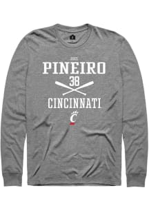 Joel Pineiro Rally Mens Graphite Cincinnati Bearcats NIL Sport Icon Tee