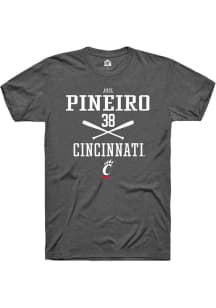 Joel Pineiro Dark Grey Cincinnati Bearcats NIL Sport Icon Short Sleeve T Shirt