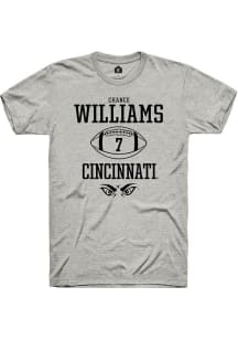 Chance Williams  Cincinnati Bearcats Ash Rally NIL Sport Icon Short Sleeve T Shirt