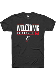 Chance Williams  Cincinnati Bearcats  Rally NIL Stacked Box Short Sleeve T Shirt