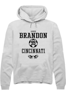 Amber Brandon  Rally Cincinnati Bearcats Mens White NIL Sport Icon Long Sleeve Hoodie