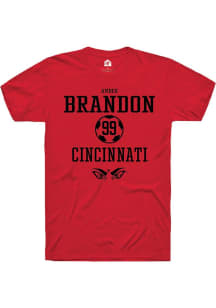 Amber Brandon  Cincinnati Bearcats Red Rally NIL Sport Icon Short Sleeve T Shirt